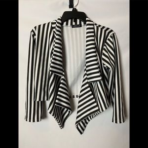 Black & white stripe blazer